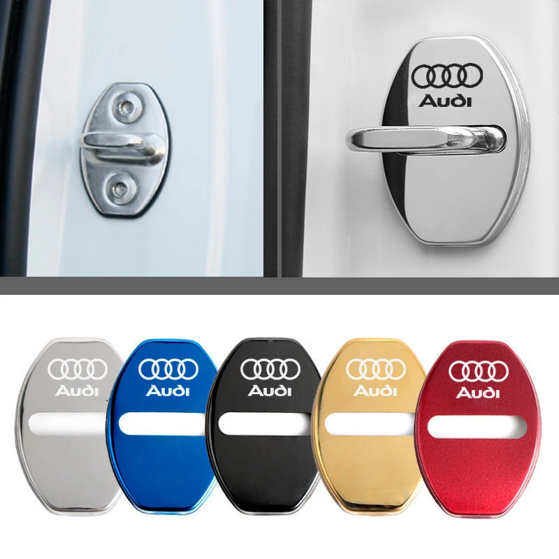 Door Lock Decoration Protection Cover emblem case for Audi A4 b6 b8 b7 b9 b5 A6 A3 A8 Q3 Q5 Q7 Q8 A5