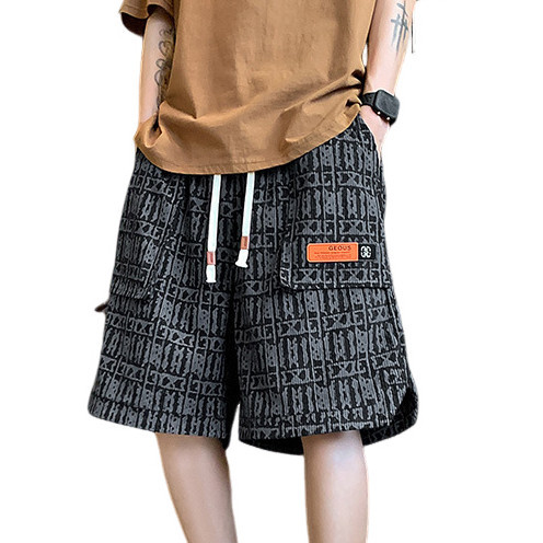 LEO.MAN กางเกงขาสั้น  สไตล์เกาหลี เอวยางยืดมีเชือกรูดกระเป๋าข้างใช้งานได้จริง รุ่น MK293