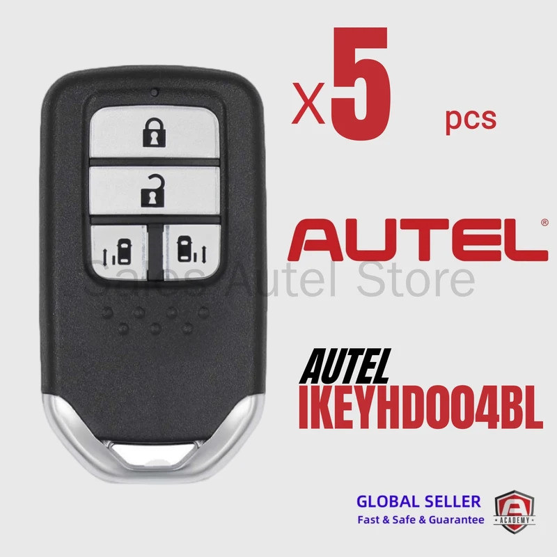 5PCs autel ikeyhd004bl hd004bluniversal Smart Remote Key 4 buttons for Honda for autel smart key for