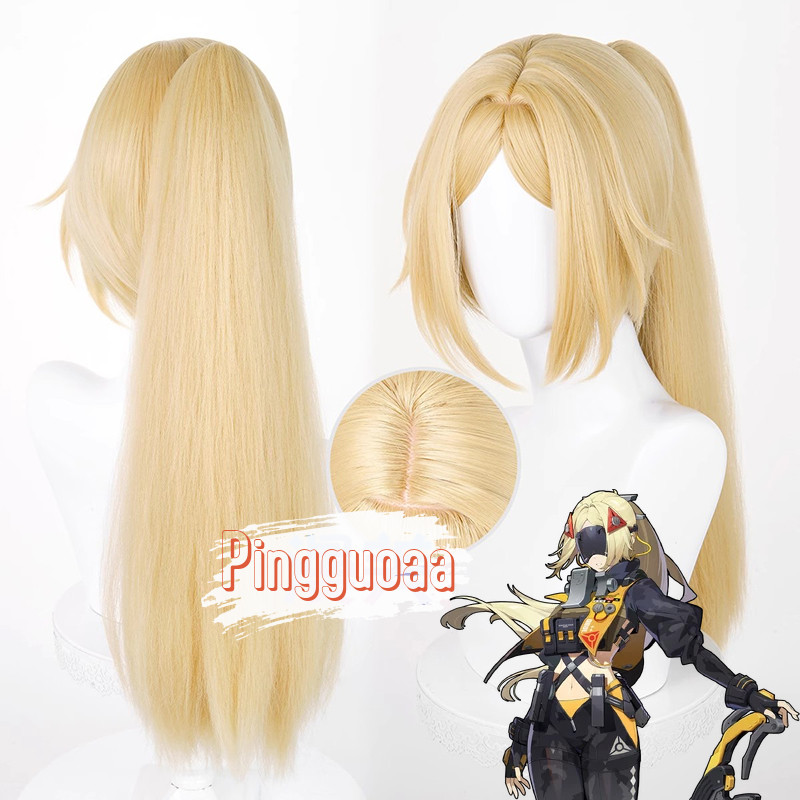 【Manmei】Zenless Zone Zero Trigger Cosplay Wig 56cm Long Ponytail Heat Resistant Synthetic Hair