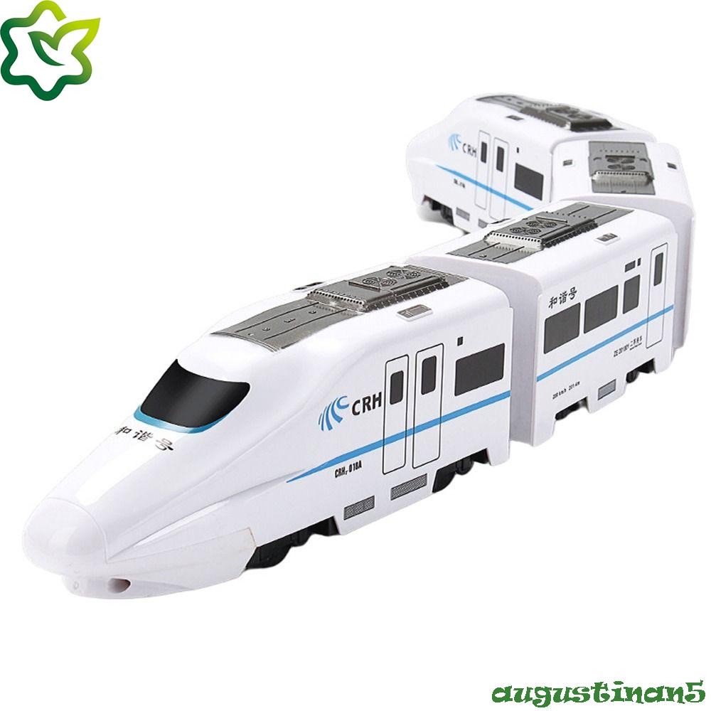 AUGUSTINAN ของเล่นรถไฟความเร็วสูง, ส่วนประกอบอิเล็กทรอนิกส์ไฟฟ้าจําลอง Harmony Rail-car, Creative EMU ของเล่น Universal ขับรถพลาสติกซีเมนต์ของเล่นเด็ก