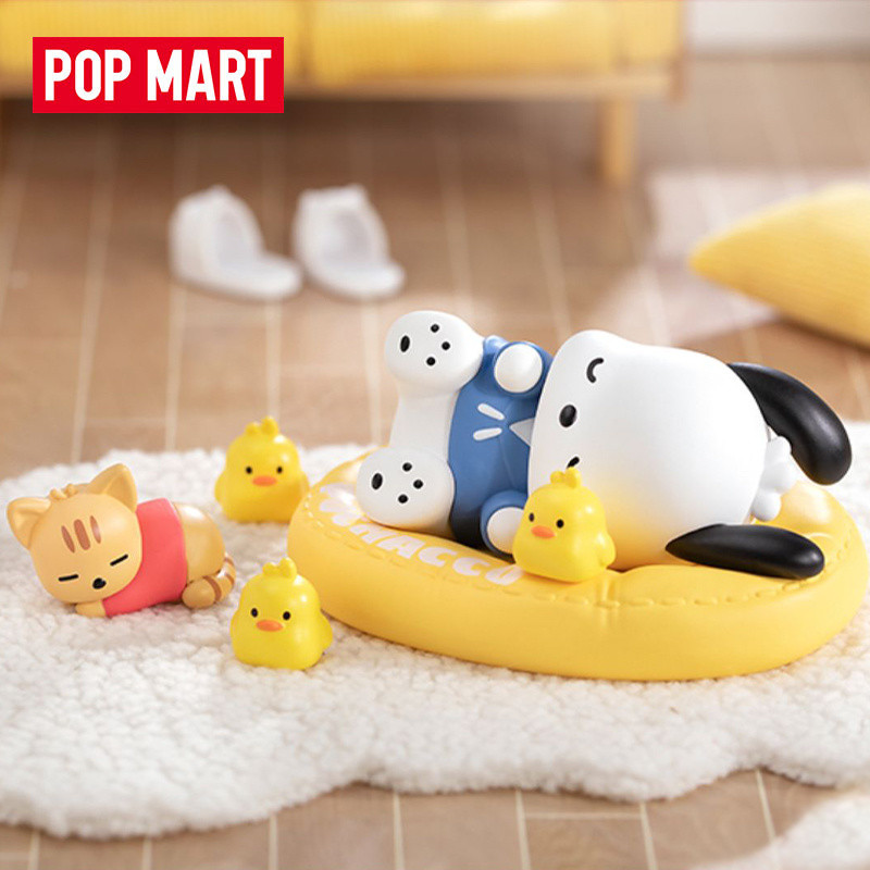 P POPMART POPMART Sanrio Family Sleeping Series Mystery Box Pop Mart Kuromi รูปเครื่องประดับของขวัญ