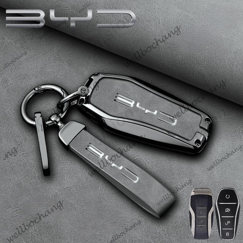 สังกะสีอัลลอยด์ Goatskin ของแท้หนังสมาร์ท Frosted ปุ่มสําหรับ BYD Sealull Sealion 06 6 7 ใหม่ Atto 3