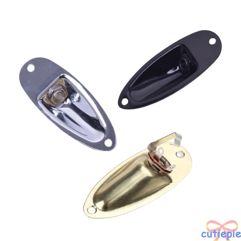 Cutie Chrome Jack Plug Socket กีตาร์ไฟฟ้า Jack Plate Connector สไตล์เรือ