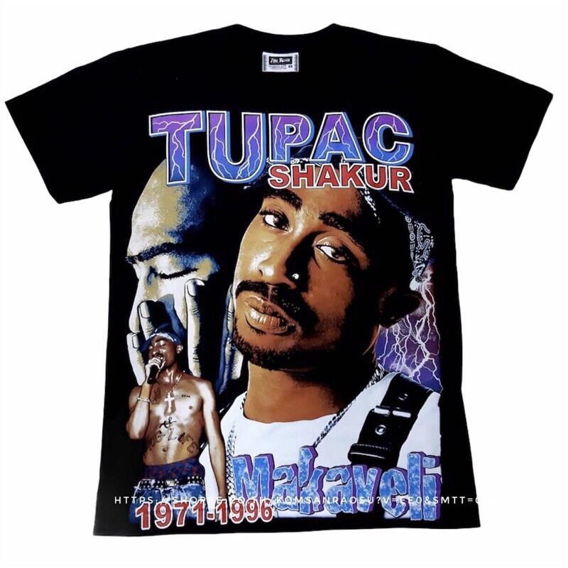 เสื้อวง 2Pac Hip Hop T-shirt เสื้อยืด 2Pac Tupac Rapper S-5XL