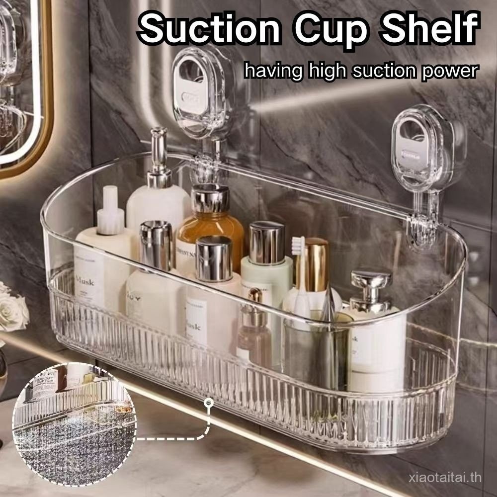 No-Drill Suction Cup Bathroom Storage Rack Suction Cup Rack Wall Hanging Storage Rack Toilet Storage