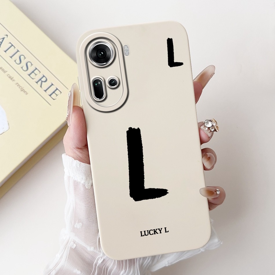 สําหรับ OPPO Reno11 CPH2599 / Reno11 Pro CPH2607 Lucky จดหมายเริ่มต้นเคสโทรศัพท์ Reno 11 11Pro 5G เลนส์ป้องกันกรณีซิลิโคนอ่อนนุ่ม - รูปที่ 6