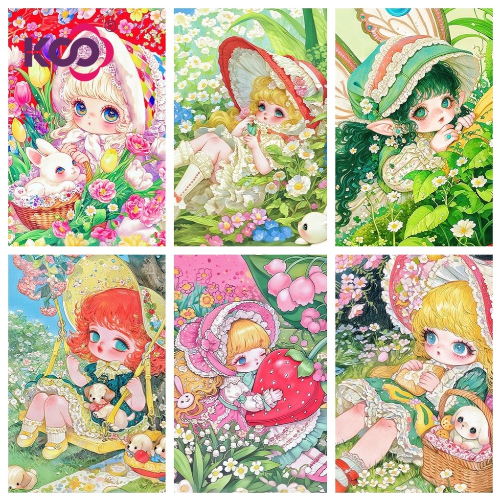 [ks] การ์ตูนน่ารักสาวจิตรกรรมศูนย์มูลนิธิเพชรจิตรกรรมเต็มเพชรห้องนั่งเล่นวางเพชรห้องนอนห้องรับประทานอาหารตกแต่งบ้าน