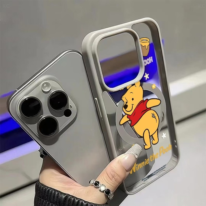 เคสโทรศัพท์หมีน้ำผึ้งสีเหลือง ใช้ได้กับ iPhone 12 13 Pro Max 14 Plus 11 Pro Max 13 Pro 14 Pro Max 15 16 Pro Max 15 Pro Max 16 Pro 12 Pro เคสอะคริลิคแม่เหล็กกันกระแทกทนทานต่อการสึกหรอ ราคา ถูกที่สุด ดีลบีเคเค แกลเลอรีภาพที่ 7