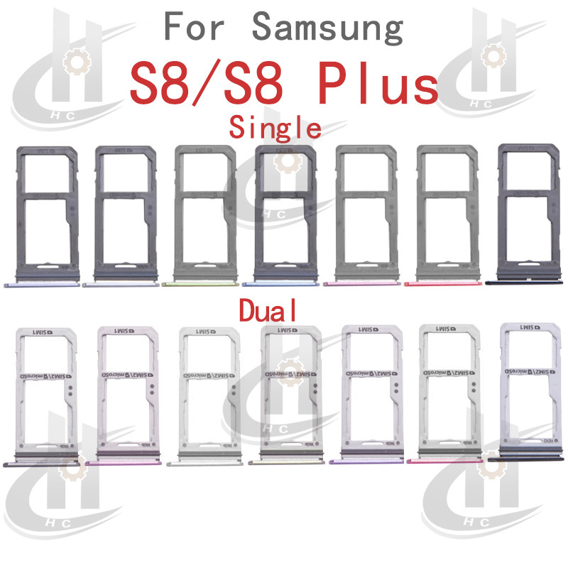 สําหรับ Samsung Galaxy S8 Plus S8P S8+ G950 G955 ผู้ถือถาดซิมถาดการ์ด