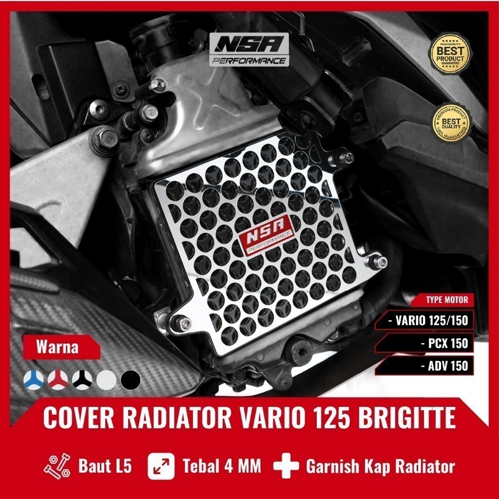 NSA COVER RADIATOR HONDA 125/150 TwoTone Brigitte ฝาครอบหม้อน้ํา VARIO PCX ADV 125/150 อุปกรณ์เสริมร