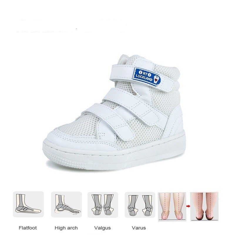 เด็กวัยหัดเดินรองเท้าวิ่งเด็กผู้หญิงสีขาวศัลยกรรมกระดูกสําหรับเด็ก Demi Chunky Casual ข้อเท้า Bootie