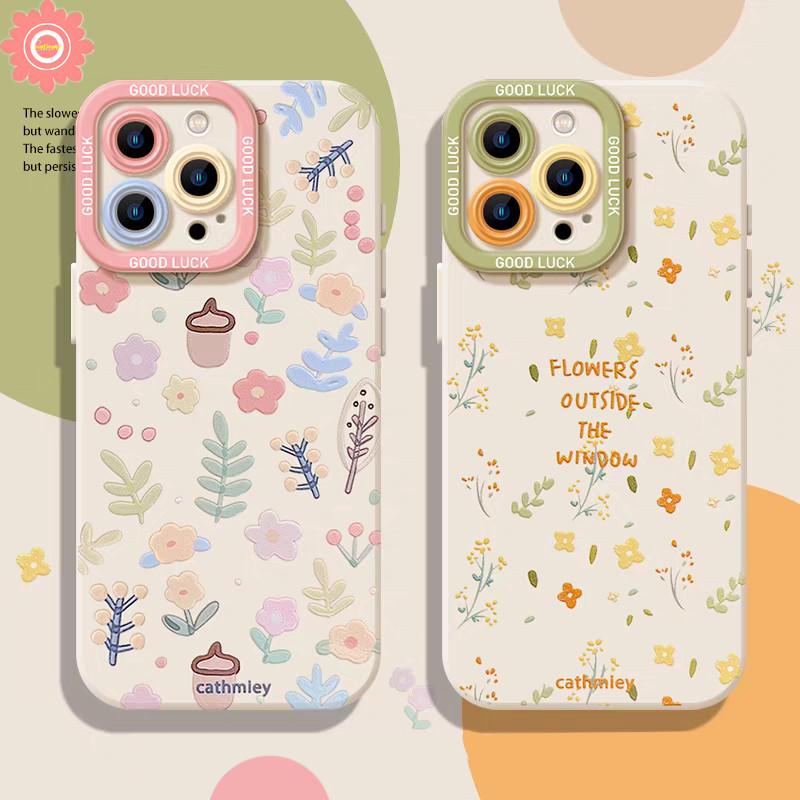 โรแมนติกสดแฟชั่นน่ารักดอกไม้เล็กๆสร้อยข้อมือสําหรับIPhone 15 11 16 12 13 14 Pro Max 7Plus XR XS X Max 16 8 15 7 Plus 16E SE 2020 หรูหราซิลิโคนนุ่มกรณี – โปรปัง
