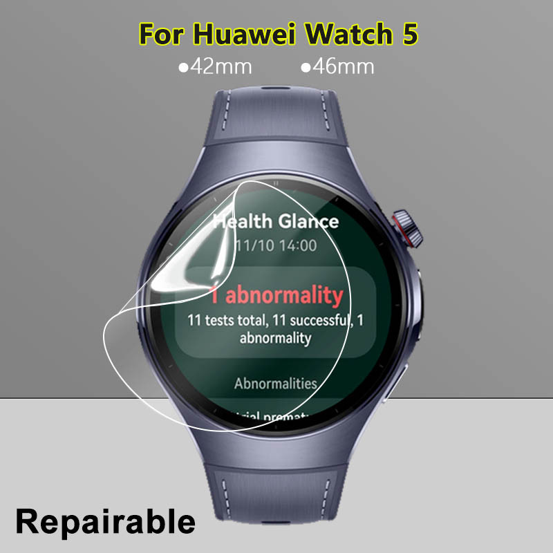2/4/6 ชิ้นสําหรับนาฬิกา Huawei 5 42 มม.46 มม.SmartWatch Clear Ultra Slim Soft Hydrogel ฟิล์มป้องกันหน้าจอ - ไม่ใช่กระจกนิรภัย