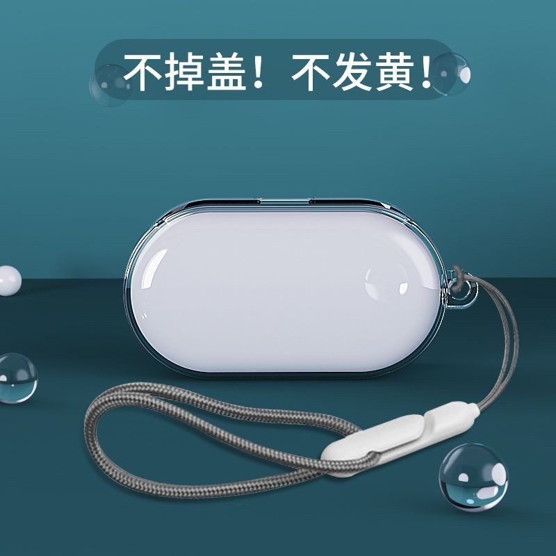 Stock ReadyTransparent Case เข้ากันได้กับ Sony WF-C710N/C700N/C500/C510 หูฟัง TPU ปกอ่อนพร้อมเชือกพิเศษ