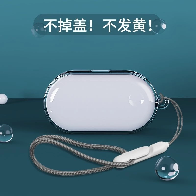 Stock ReadyTransparent Case เข้ากันได้กับ Sony WF-C710N/C700N/C500/C510 หูฟัง TPU ปกอ่อนพร้อมเชือกพิเศษ