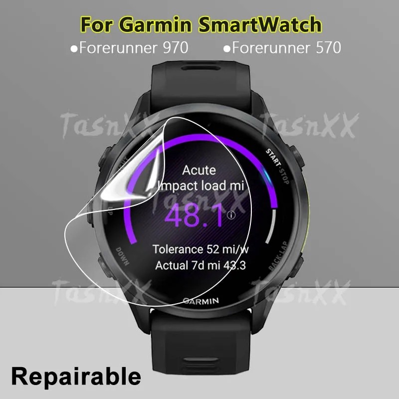 2/3/5/10 PCS สําหรับผู้เบิกทาง Garmin 970 570 42 มม.47 มม.นาฬิกา Slim Soft TPU Hydrogel ฟิล์มซ่อมป้อ