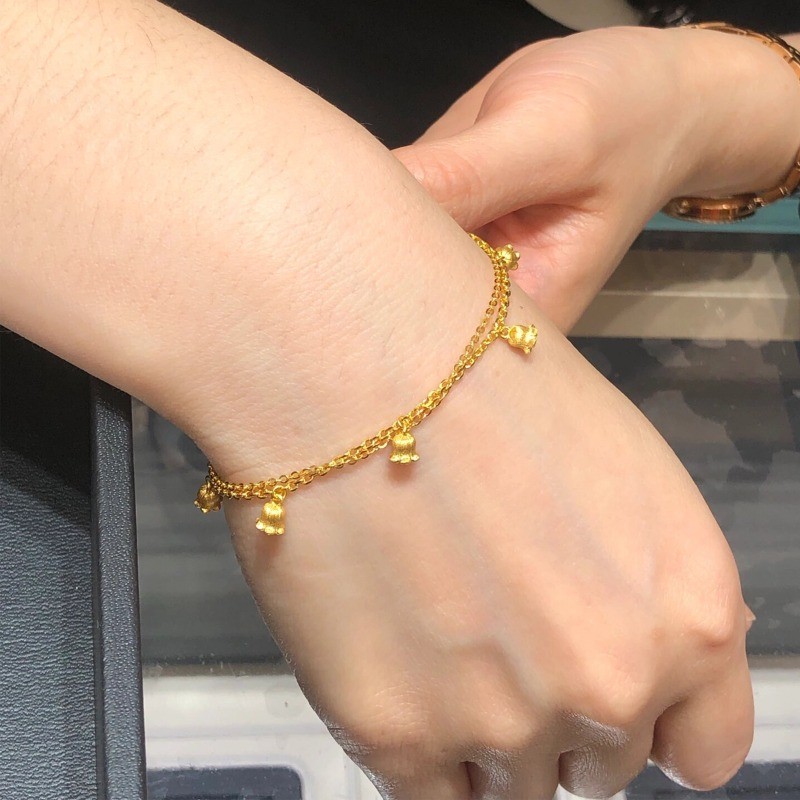ไทเทเนียมเหล็กไม่ซีดจาง Lily of the Valley สร้อยข้อมือผู้หญิงแฟชั่นสร้อยข้อมือดอกไม้ขายส่งของขวัญ