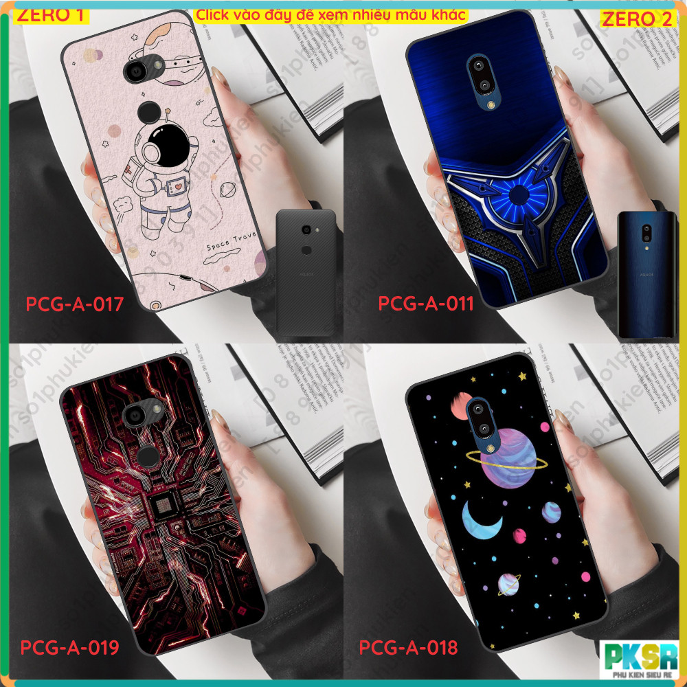 Sharp Zero 1 (Aquos Zero1)/ SH M10/ Sharp Zero 2 (Aquos Zero2)/ SHV47/ SH 01M เคสยืดหยุ่นสีดําพิมพ์ล