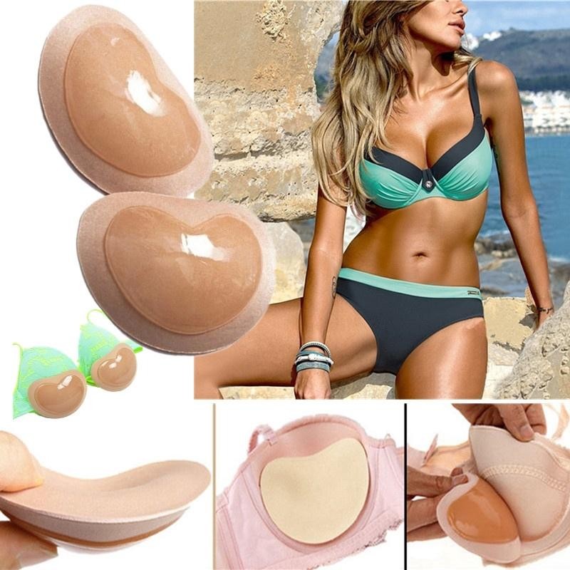 Push Up Bra Pads ใส่ Pads Push Up Beach บิกินี่ชุดว่ายน้ําจุกนมชุดชั้นใน Pad