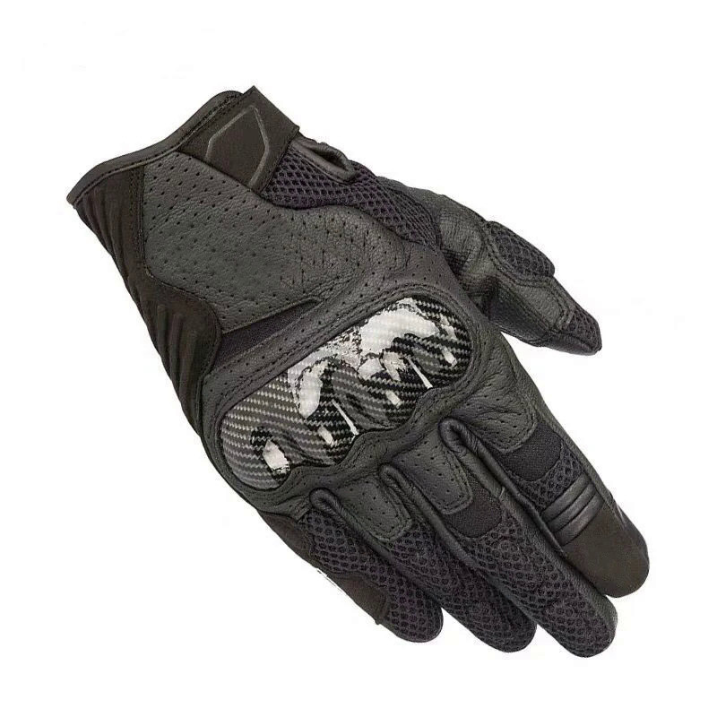 Motorcycle riding protective gloves, sheepskin perforated breathable gloves, leather motorcycle glov
