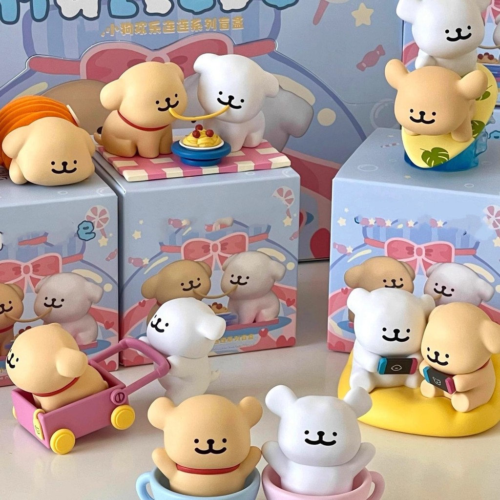🔥Line Puppy Happy Lianlian Series ตุ๊กตาน่ารักทำมือตุ๊กตาเดสก์ท็อปของตกแต่งรถของขวัญวันเกิด f4jb