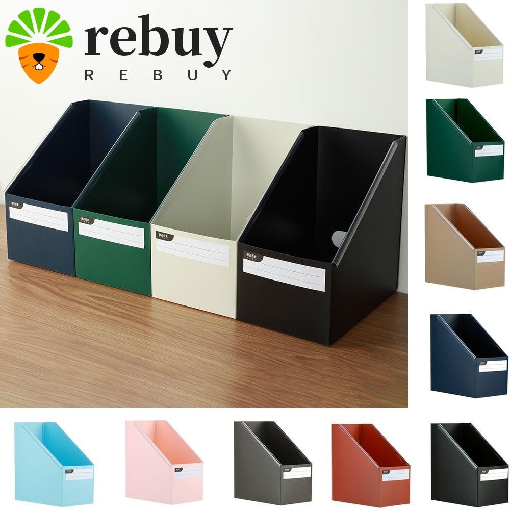 ซื้อซ้ํา กล่องเก็บหนังสือแบบพับได้, กล่องเก็บหนังสือเดสก์ท็อปความจุขนาดใหญ่ ก4, กล่องเก็บแฟ้มเอกสารกันน้ําพลาสติกมัลติฟังก์ชั่นนักเร