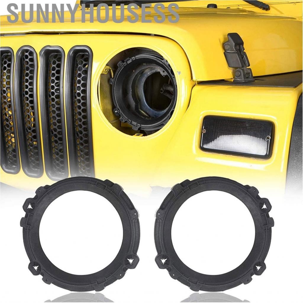 Sunnyhousess 7 นิ้วไฟหน้า BEZEL ยึดหัวโคมไฟ Retainer สำหรับ JEEP Wrangler TJ รุ่น 1997 1998 1999 2000 2001-2006