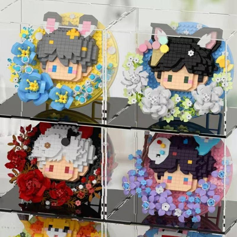 Love และ Deepspace การ์ตูนบล็อก Xavier Zayne Rafayel ralayo Sylus Qin Che Li Shen Qi Yu ตัวเลขเพชร 3D รุ่น Micro Building Blocks สําหรับผู้ใหญ่ Mini อิฐป้ายขาตั้งจอแสดงผล