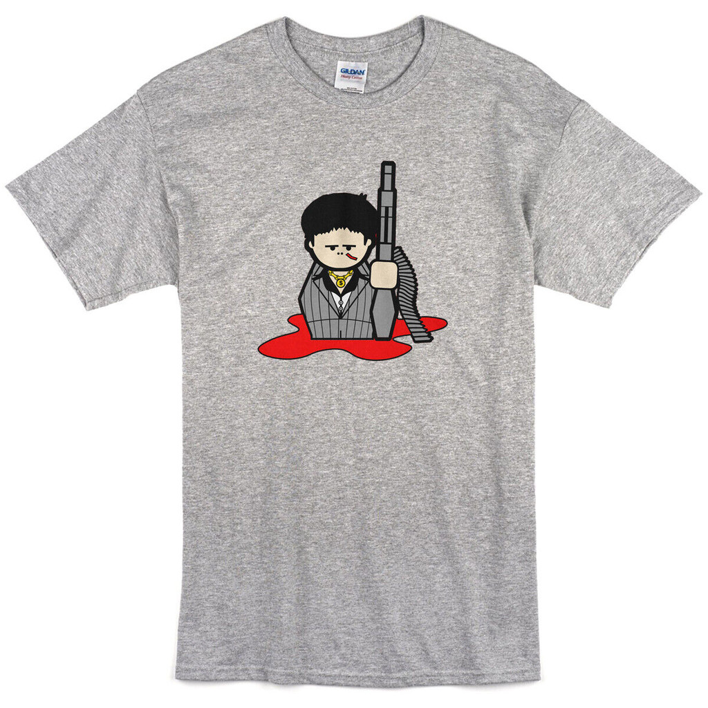 Scarface Inspired Classic Gangster Mob Movie T-Shirt - เสื้อ Retro Film Fan Tee