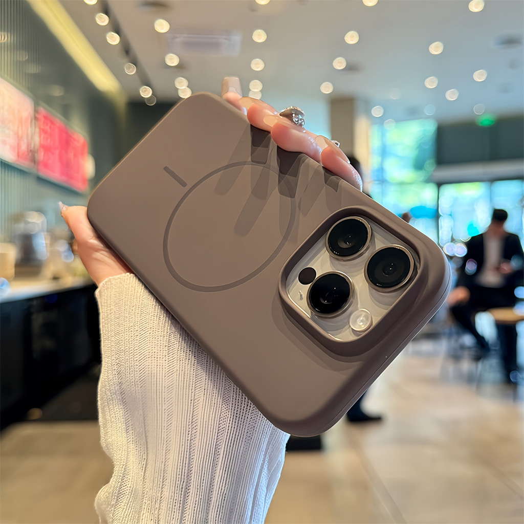 อบอุ่นสีซิลิโคนเหลวแม่เหล็กเคสโทรศัพท์สําหรับ ไอโฟน 16 มือโปร สูงสุด 11 12 13 14 15 มือโปร สูงสุด ปลอกอ่อนกันกระแทกฝา
