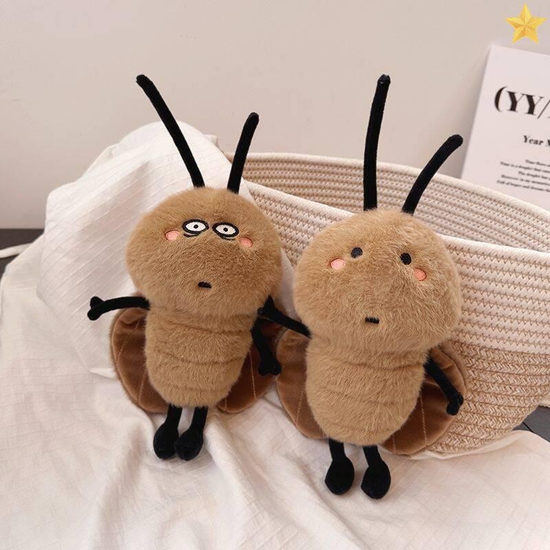 [FL] ตลกแมลงสาบตุ๊กตาพวงกุญแจการ์ตูน Roach ตุ๊กตาตุ๊กตาจี้กุญแจรถแหวนกระเป๋าเป้สะพายหลังตกแต่งเด็กของขวัญ TH