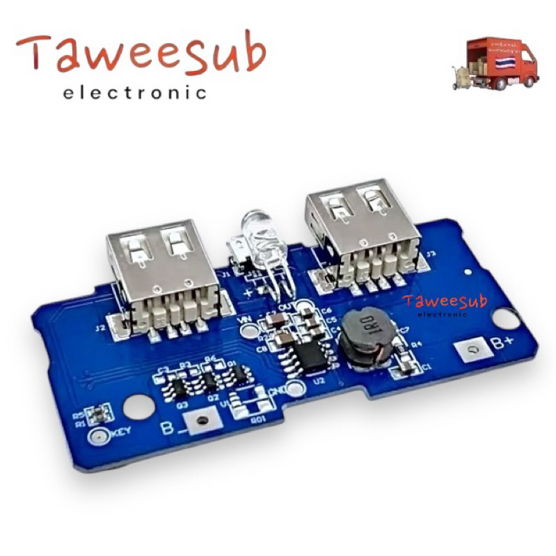 Broad JX-887Y-18650ไมโครยูเอสบี คู่ 3.7V To 5V 2A Boost DIY 18650แบตเตอรี่ลิเธียมChargerบอร์ดPCBโมดู