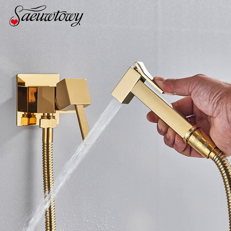 Golden Basin Faucet Shower Mixer Faucet Hot And Cold Mixer Crane Shower Head Bidet  Faucet Basin Tap