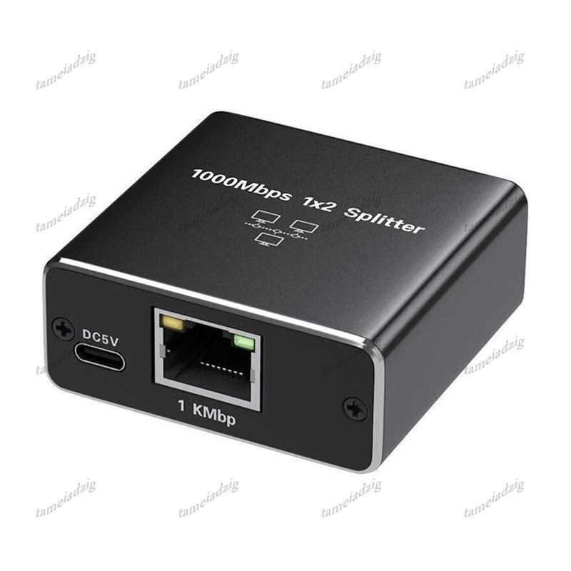1 in 2 Out Gigabit Ethernet Splitter 1000Mbps ความเร็วสูง RJ45 เครือข่ายสายต่อ Cat5/5e/6/7/8 Splitte