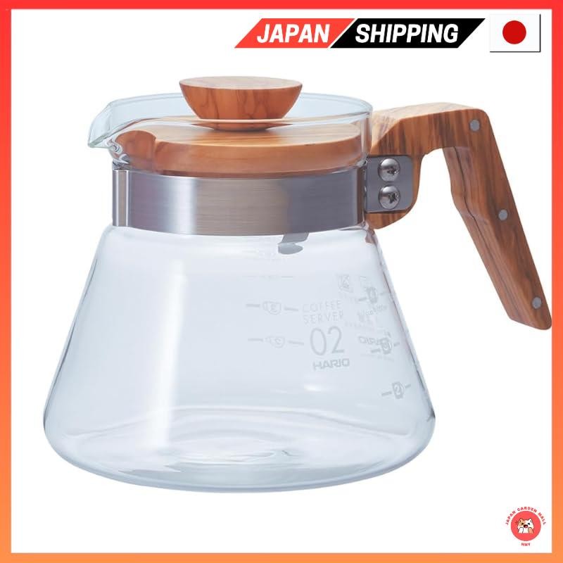 Hario (Harío) Coffee Server 600 Olive Wood ที่มีความจุจริง 600ml VCWN-60-OV HARIO (Harío) Coffee Ser
