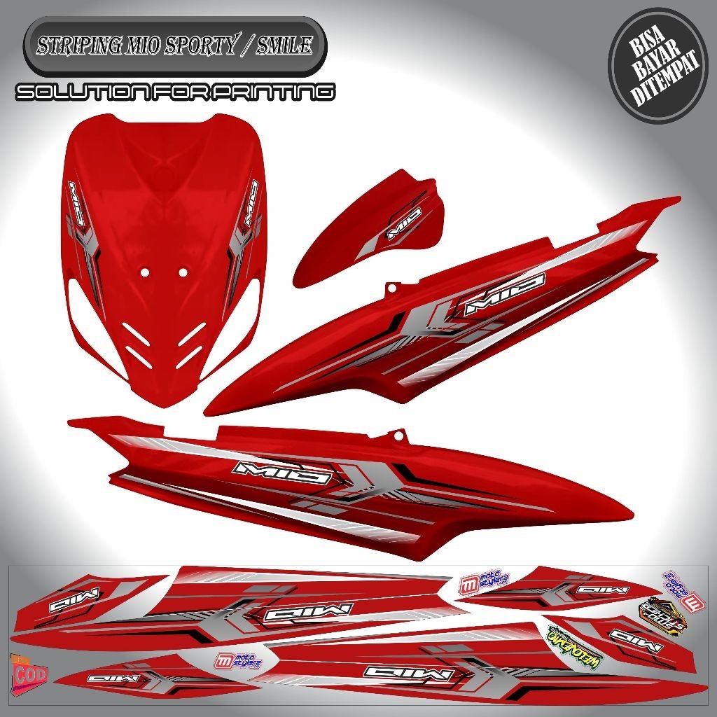 BLACK VARIATION STRIPING STICKER YAMAHA MIO SPORTY / MIO SMILE