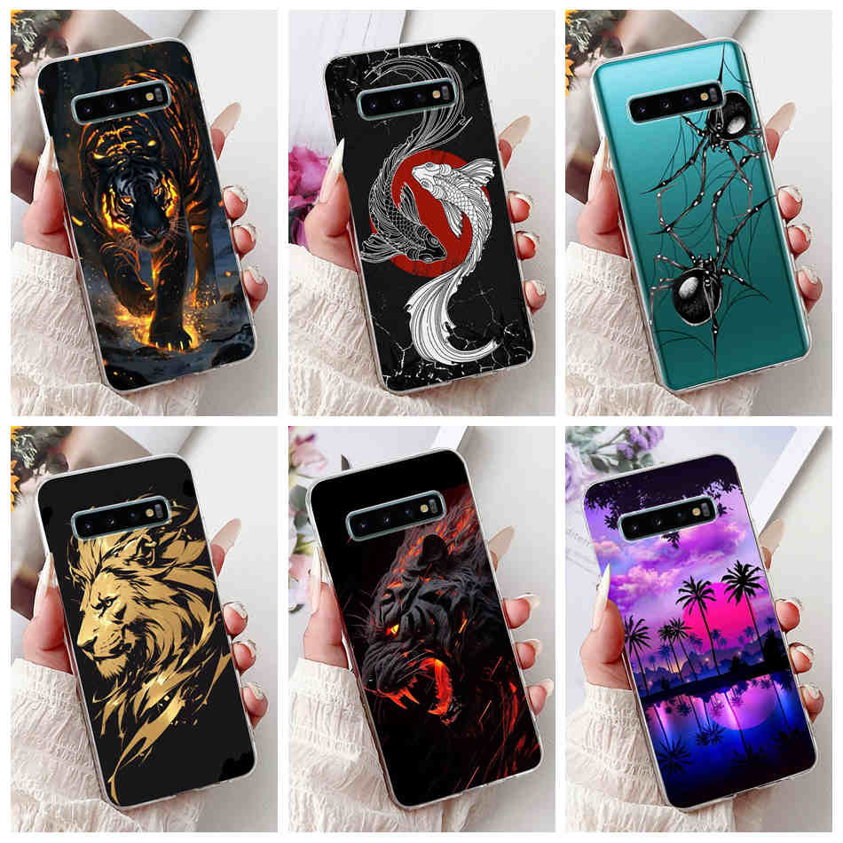 สําหรับ Samsung Galaxy S10+ S10 4G ใหม่แฟชั่น Dragon Spider สไตล์รูปแบบปลอก Samsung S10 Plus ซิลิโคนนุ่มเคสโทรศัพท์