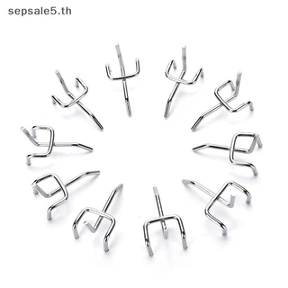 [บ้าน] 10 ชิ้นโลหะ Peg Board Pegboard ตะขอโรงรถทํางาน Shop Storage Display เหล็ก {th}