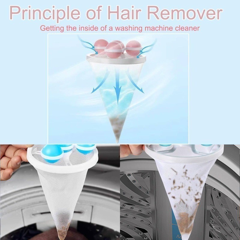 5/8/10 ชิ้นตาข่ายกรองเครื่องซักผ้า / ตัวกรองเครื่องซักผ้าแบบใช้ซ้ําได้ / ลูกบอลทําความสะอาดเสื้อผ้าซักรีดป้องกันการม้วน - รูปที่ 5