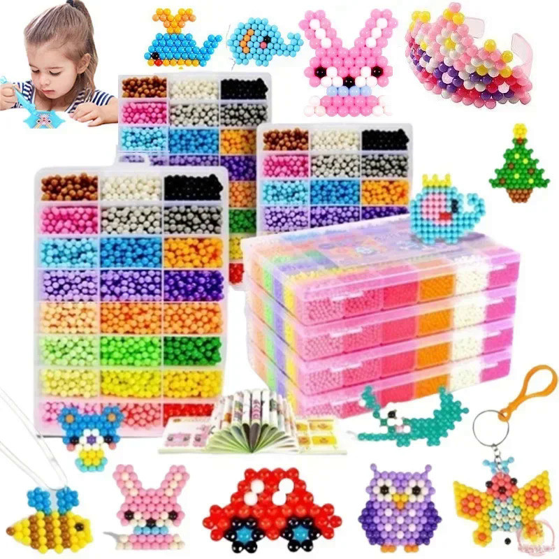 Magical Water Sticky Beads Toy Set DIY Handmade Children Water Spray Magic Crystal Beads Puzzle Craf