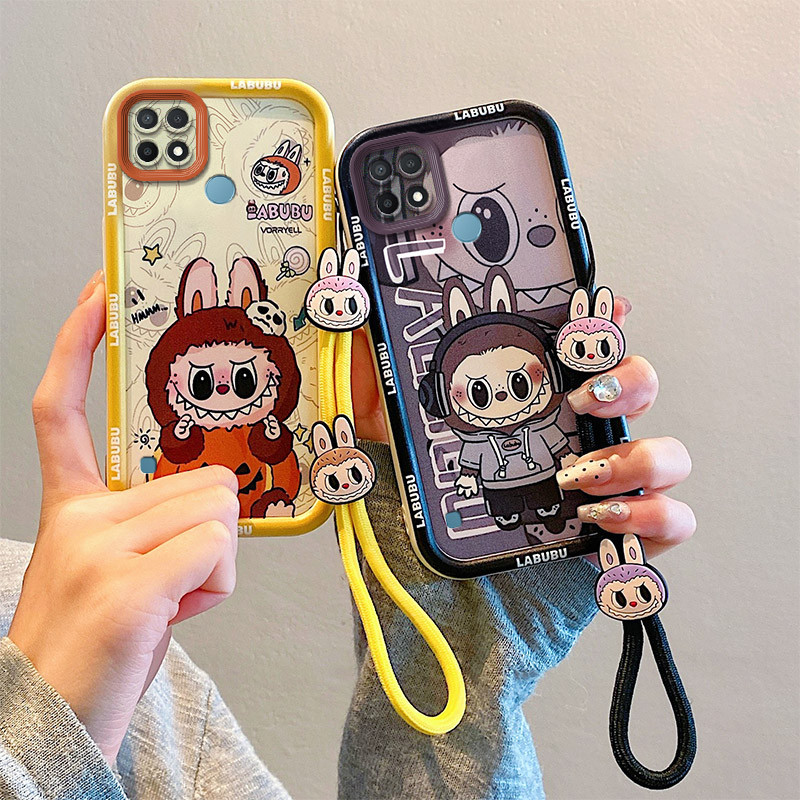เคส realme C21y เคส Realme C25y เคสเข้ากันได้กับPop Martเคสโทรศัพท์การ์ตูนเย็นLabubu KuromiเคสTY-BJGSDK