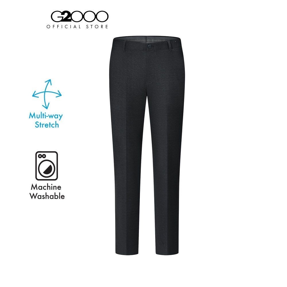 G2000 กางเกงขายาวแบบทางการสำหรับผู้ชาย ทรง Regular Fit รุ่น 4115368195 DARK GREY