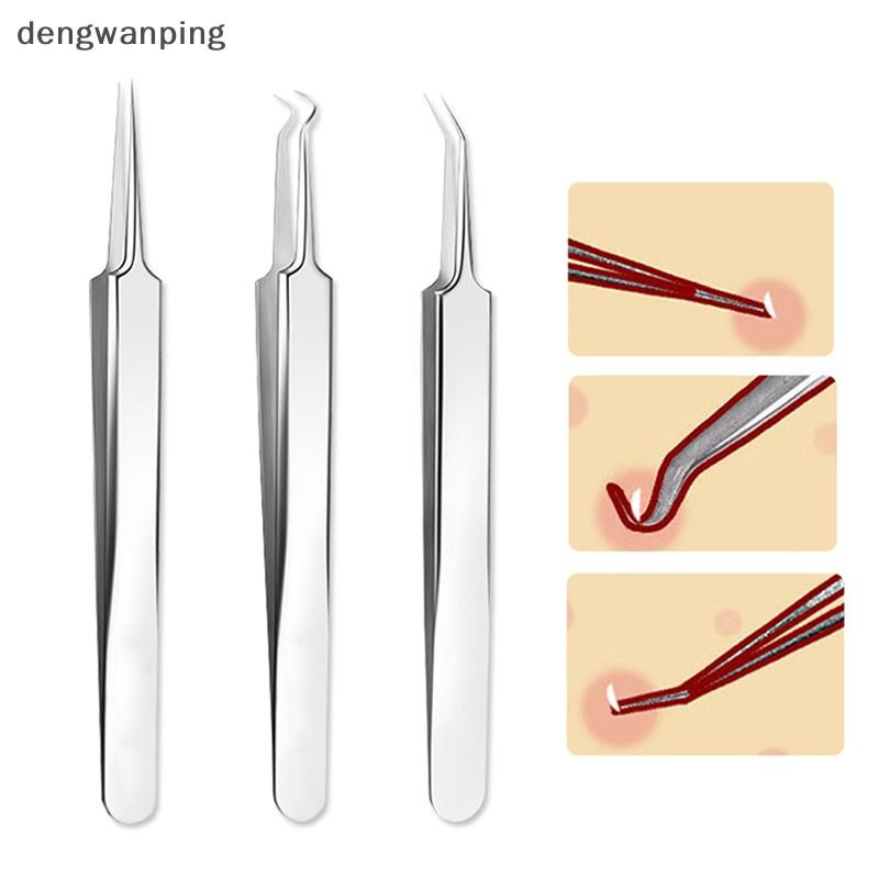 [Dew] แหนบ Blackhead Pimples Removal Pointed Bend Head Face Care Tools [TH]