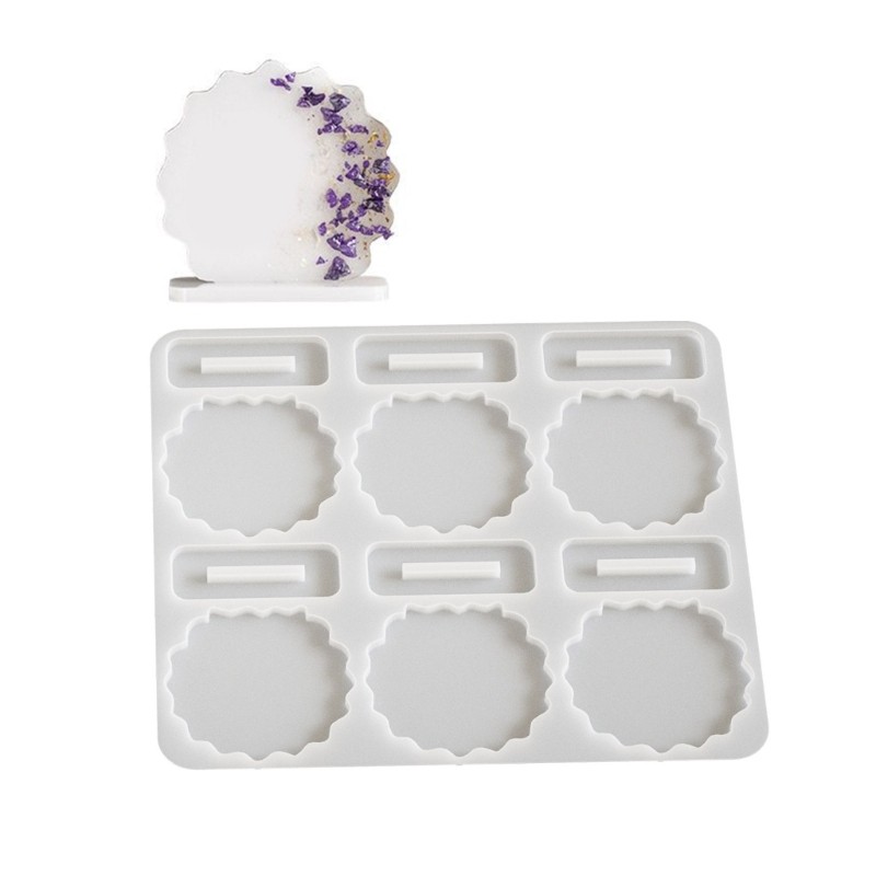 Flgo แม่พิมพ์ซิลิโคนสําหรับงานฝีมือสร้างสรรค์และกิจกรรมครอบครัวกรอบรูปดอกไม้แห้ง Mould แม่พิมพ์ตกแต่งบ้าน