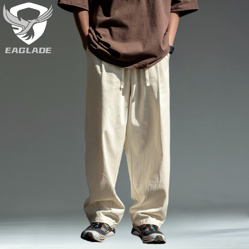 Eaglade Tactical Cargo Baggy Loose Pants for Men K2148 สีขาวนวล B02