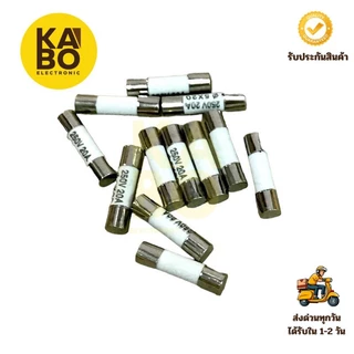 Fuse ฟิวส์เซรามิค (แพ็ค 10 ตัว) 5x20mm 250VAC 1A,1.6A,2A,3A,3.15A,4A,5A,6A,6.3A,8A,10A,13A,15A,16A,20A