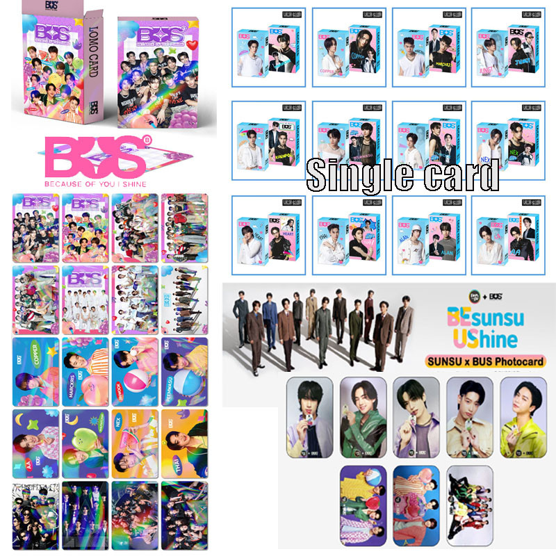 การ์ด Bus การ์ดคนเดียว Sunsu X Bus การ์ด LOMO Sunsu Bus Photocards ทองแดง Aa Youpol Heart Alan Idol 