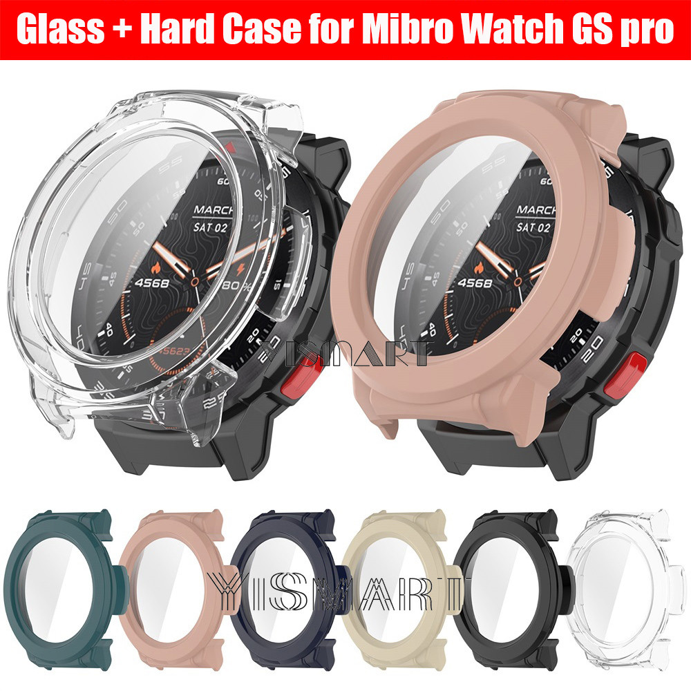 เคสแข็งสําหรับ Mibro Watch GS Pro ฟิล์มกระจกนิรภัยปกป้องหน้าจอสําหรับ Mibro GS Pro Smartwatch PC She