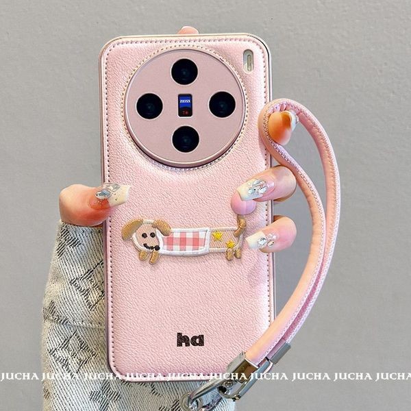 vivo x200 pro case vivo x200 pro เคส vivo x200 pro ฟิล์ม เคสโทรศัพท์มือถือสำหรับผู้หญิงสำหรับ vivox200ซิลิโคนพร้อมเชือกเส้นเล็ก x200promini 100สามมิติปักลายลูกสุนัข